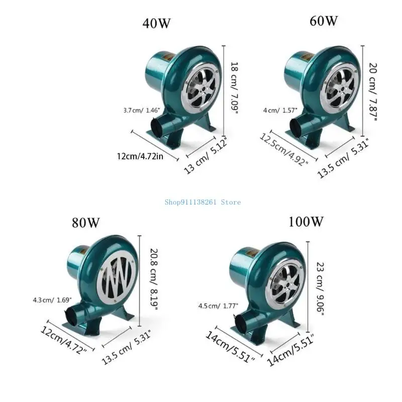 H05E مروحة الشواء نزهة التخييم النار الفحم موقد الهواء منفاخ مروحة سرعة قابل للتعديل