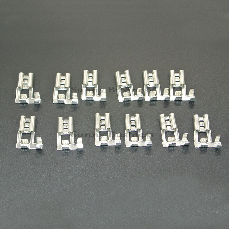 2000pcs 4.8mm Flag Terminals - Non Insulated Female Right Angle Spade Crimp