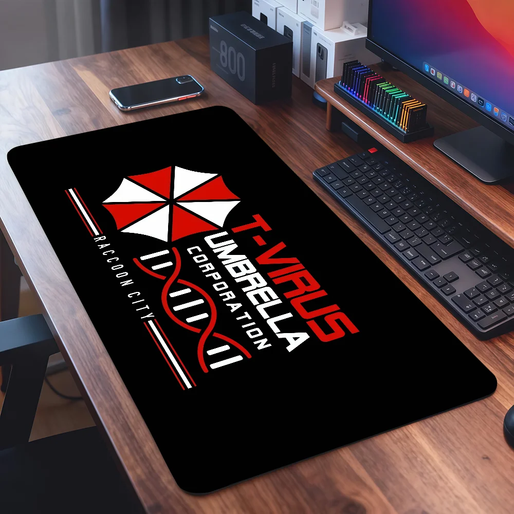 Game R-Resident E-Evil Mouse Pad Square Office Gaming Desk Mat Waterproof Non-Slip Rubber Decorative