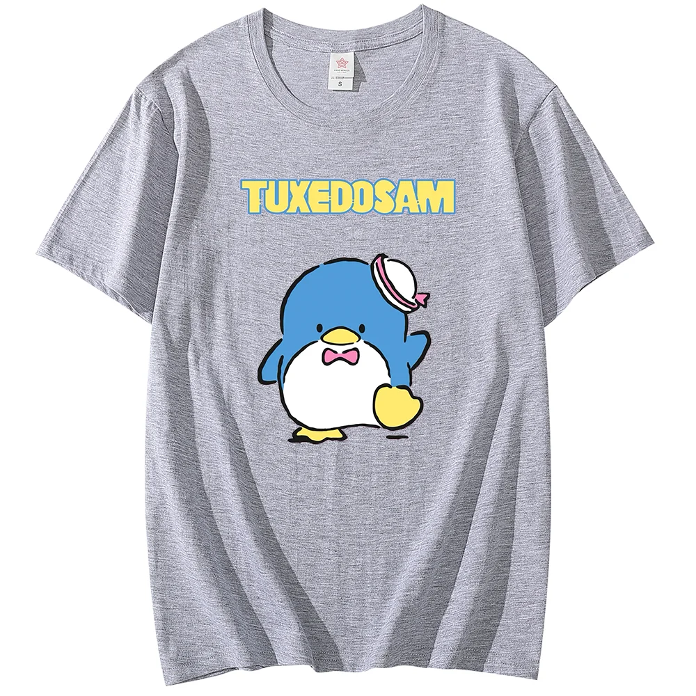 Sanrio Kawaii Tuxedosam print T-shirt casual sports street Harajuku couple student T-shirt