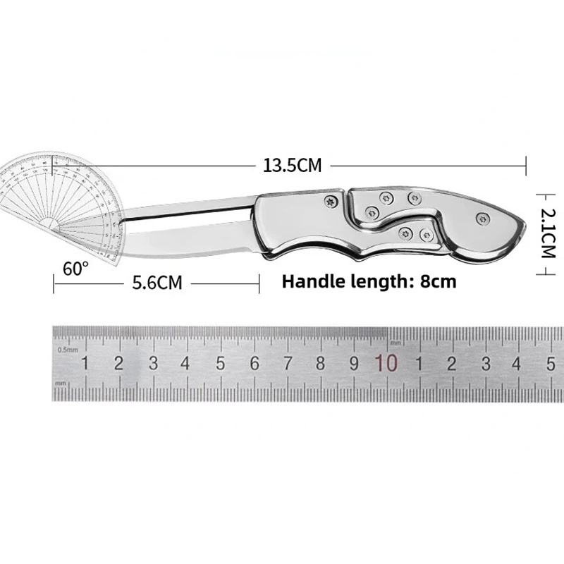 Mini couteau pliant mécanique d\'extérieur, porte-clés, couteau de poche de transport, couteau à fruits, couteau de camping en acier inoxydable
