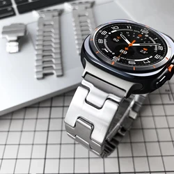 Quick Fit Luxury Metal Strap for Samsung Galaxy Watch Ultra 47mm H-Shaped Stainless Steel No Gaps band for galaxy ultra Bracelet