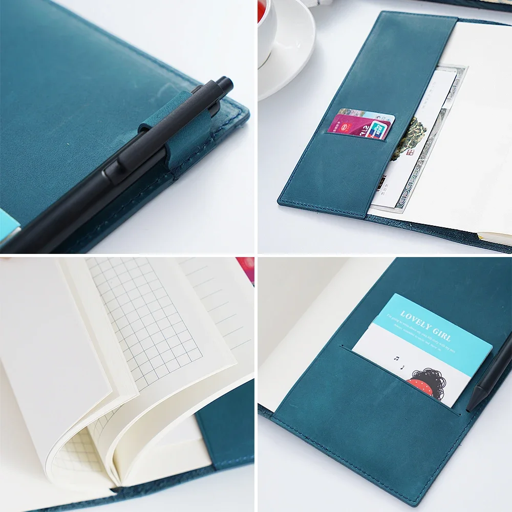 100% Genuine Leather Notebook Planner Book Cover A6 For MD Diary Original Journal Drawing Sketchbook