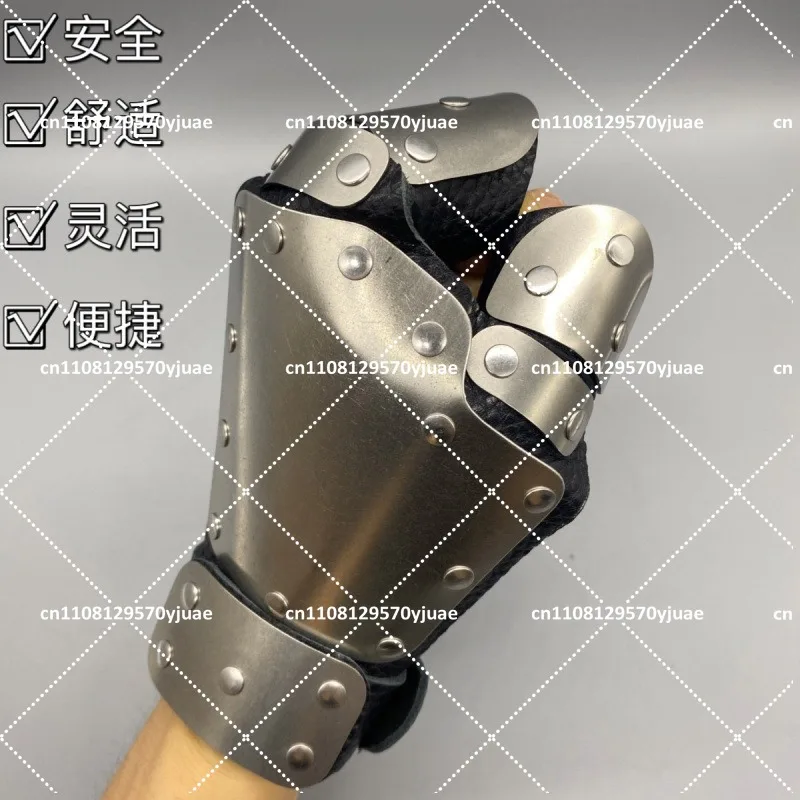 Stainless Steel Fish Shooting Gloves Protective Armor for Slingshot Fishing