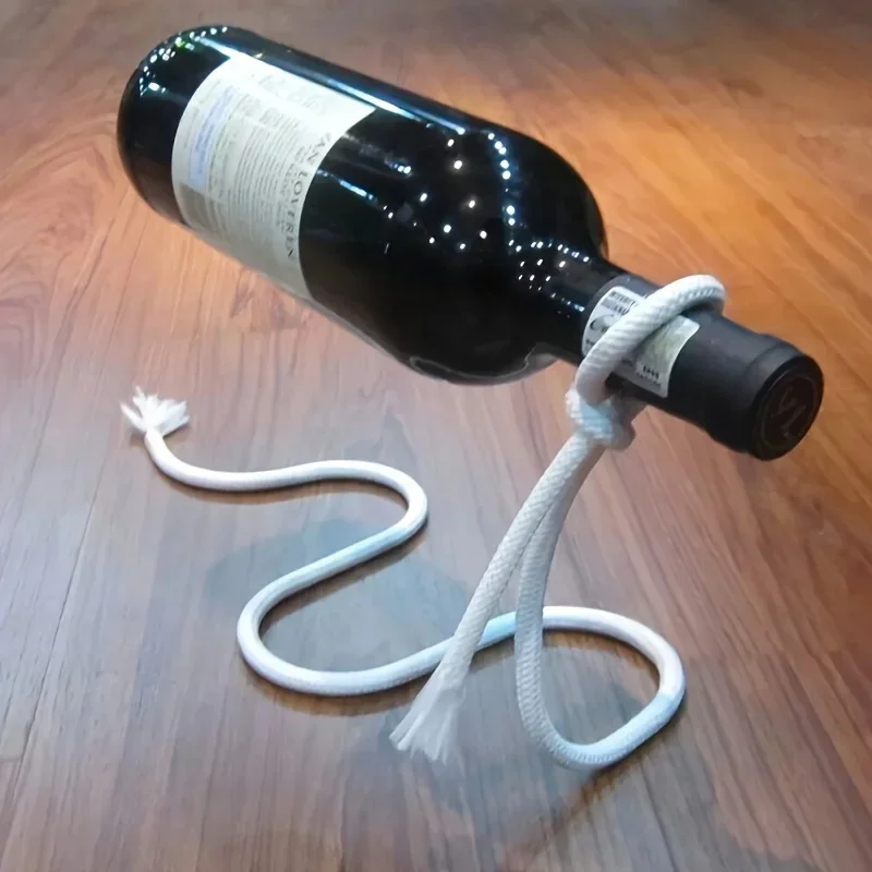 Soporte para botella de vino con personalidad creativa, cadena de cuerda de hierro forjado suspendida, soporte para botella de vino, decoración de adorno de serpiente