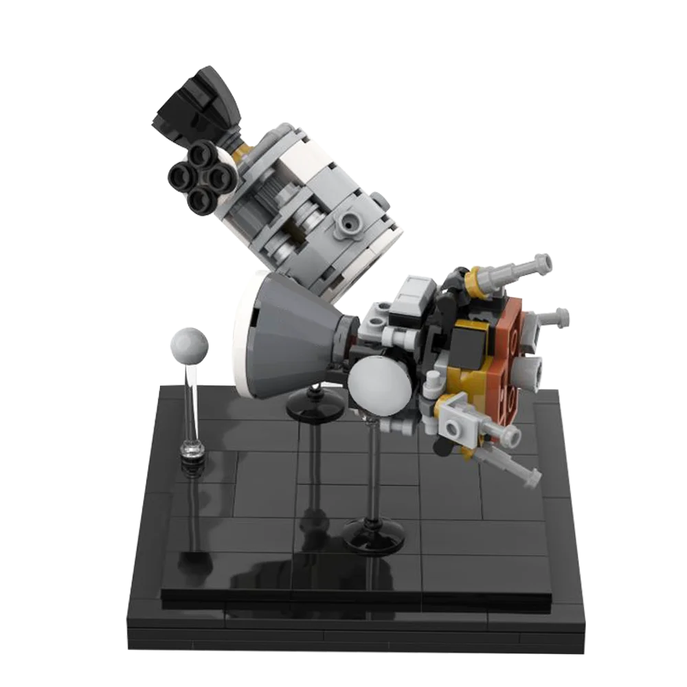 MOC Apollo 13 Diorama – CSM 'Odyssey' & LM 'Aquarius' 1:110 Apollo Spacecraft Building Blocks Set Kids Puzzle Toys Birthday Gift