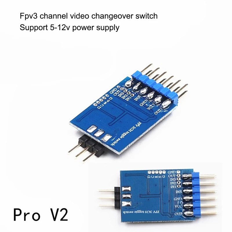 2Pcs New 5.8G 3 Channel Video Switcher Module 3 Way Video Switch Unit For RC FPV Camera