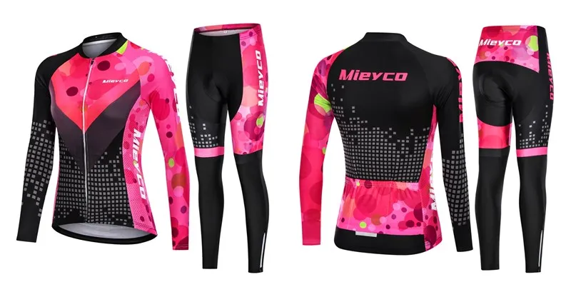 Mountainbike Damen-Set Radtrikot Frauen Sportbekleidung Günstige Großhandel Damenbekleidung Frauenkleidung Damen-Radsport-Langsets – Detail 3