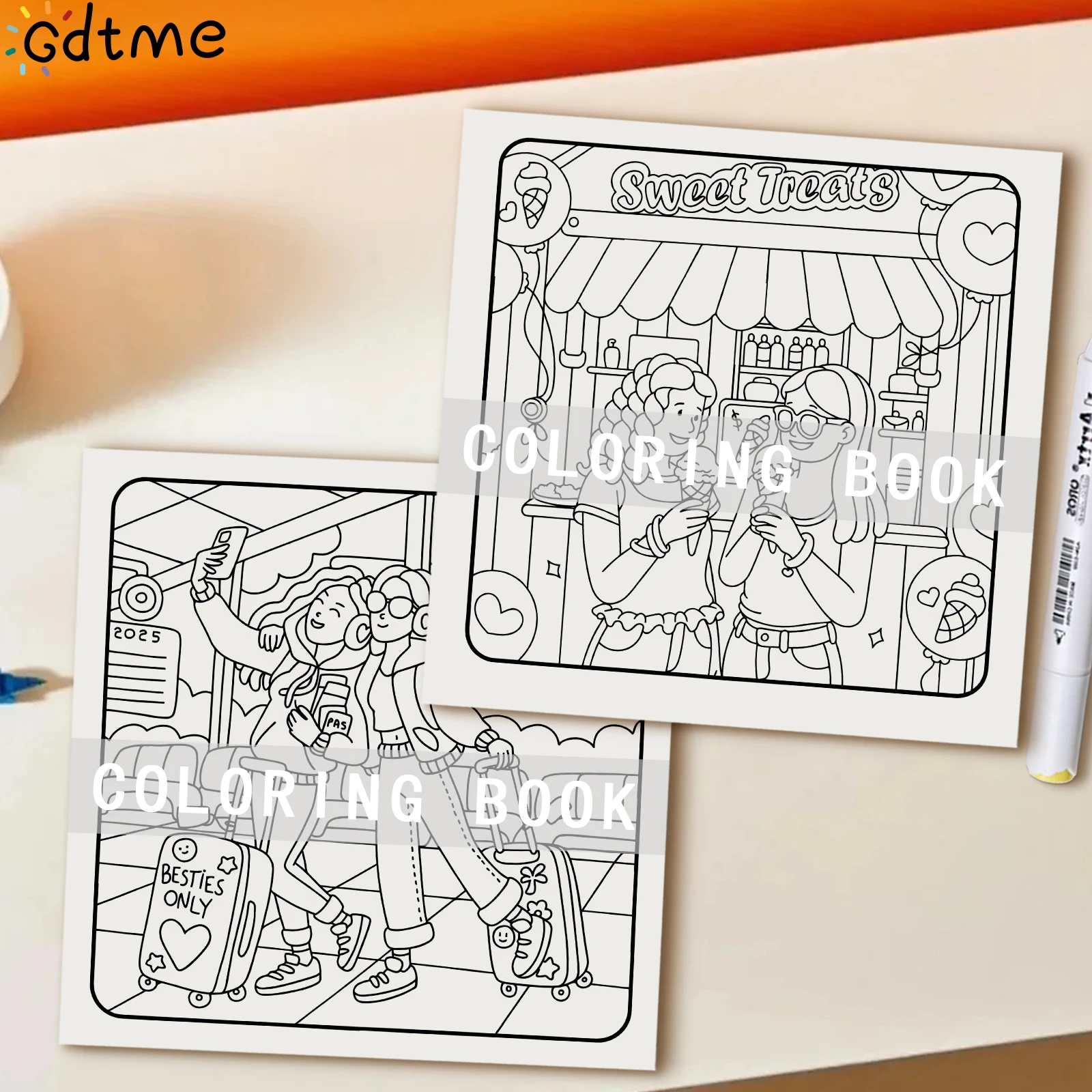 كوزي بيستيز: كتاب تلوين للبالغين والأطفال يتميز بالأنشطة اليومية المريحة اللطيفة للاسترخاء هدية رسم اللوحة بنفسك