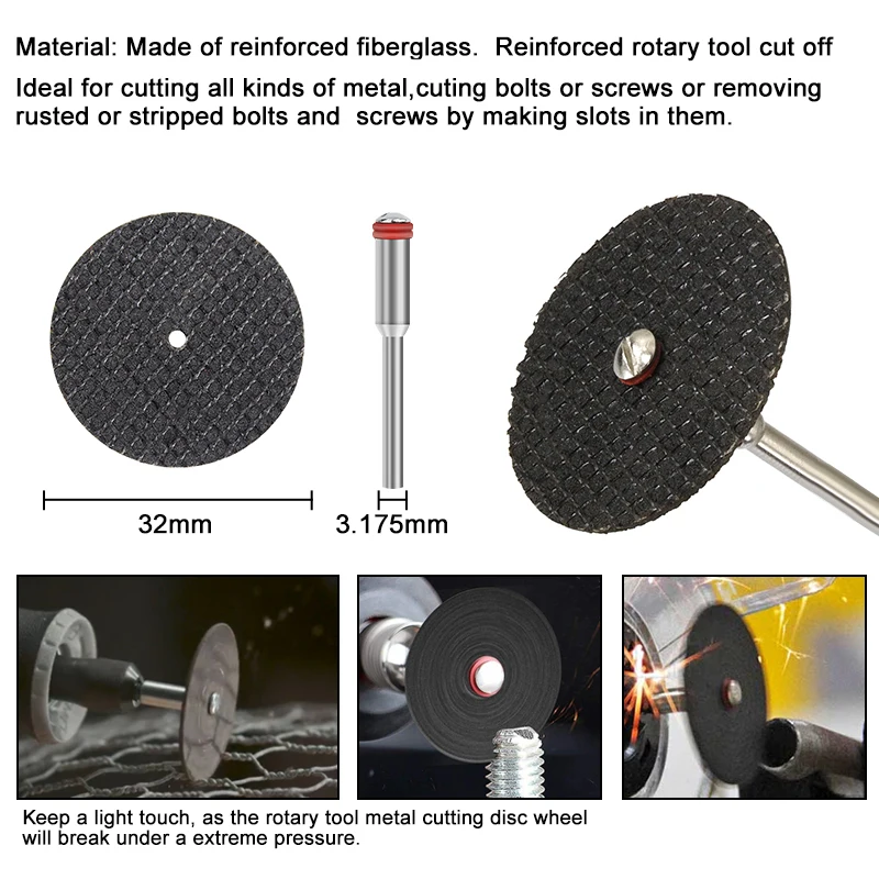 XCAN Rotary Tool Accessory Kit 100-217pcs 1/8\'\' Shank Mini Polishing Sanding Drilling Grinding Set for Dremel Rotary Tools