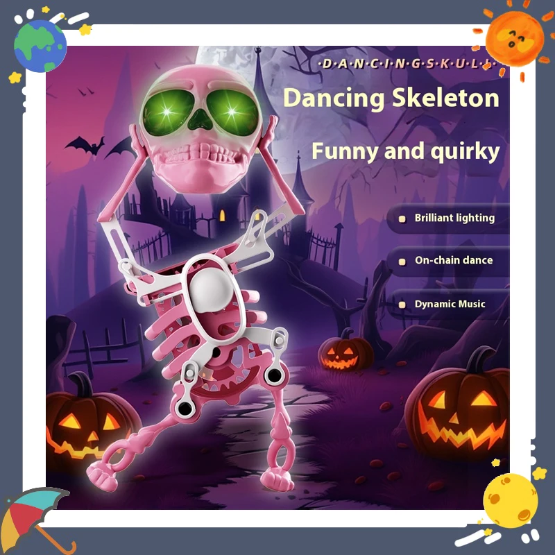 Squelette imprimé en 3D pour personnes dansant, jouet à ressort principal oscillant, nouveauté, petits ornements amusants pour les fêtes d'Internet, tendance des célébrités