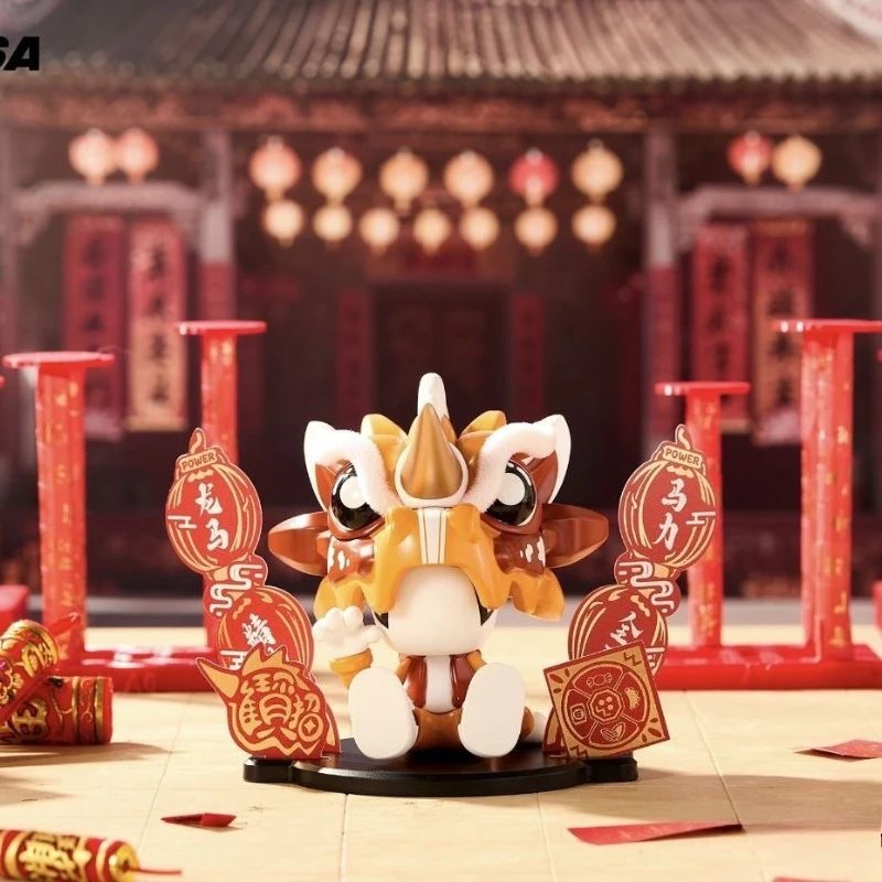 

Васа Хамелеон, предсказание дракона, лошадь, дух, глухая коробка, милая настольная игрушка, фигурка куклы, год, весенний фестиваль, изысканные подарки