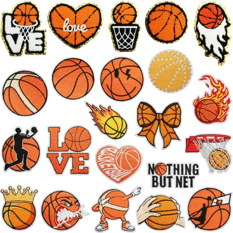 

Sports Basketball Club Activities Iron-on Sew Embroidered Badge Patches for DIY T-shirt Backpack Clothing Appliques Sticker