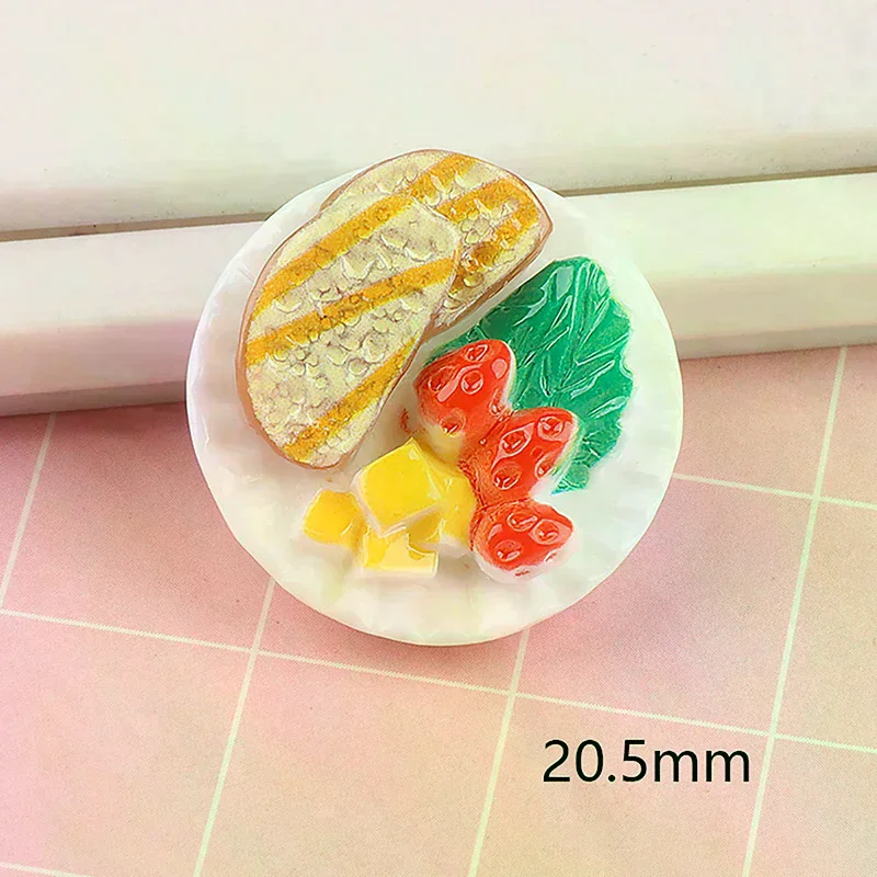 Dollhouse Small Ornaments Miniature Treat Plate DIY Miniature Landscape Fairytale Garden Decoration Accessories 6pcs/set