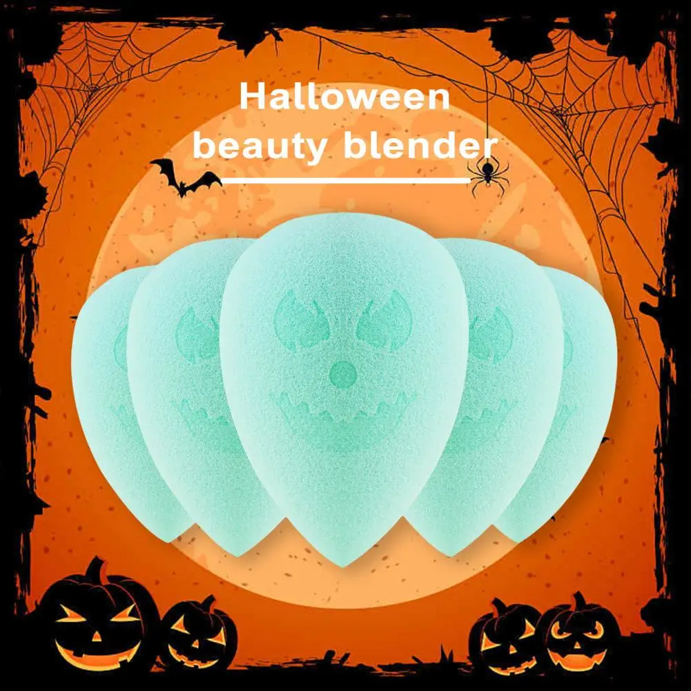 Dry Wet Sponge Makeup Blender Super Soft Halloween Themed Makeup Sponge High Elasticity for Dry/wet Use for Foundation