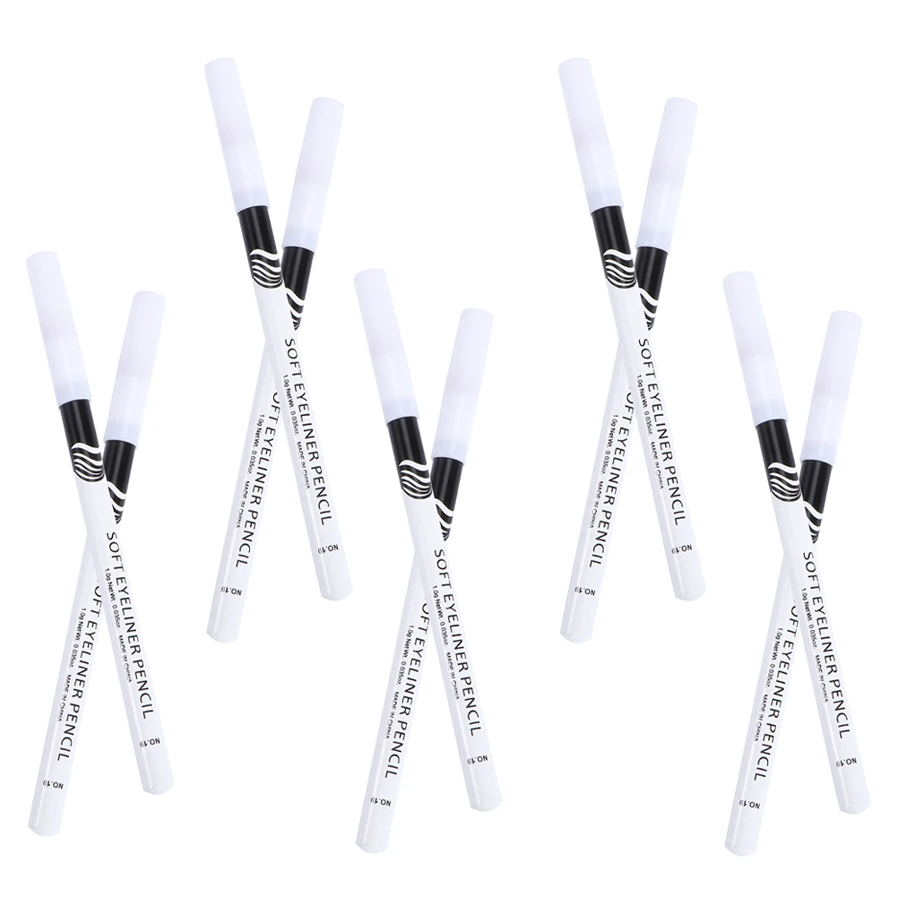 

24pcs White Eyeliner Pencil Smooth Fine Tip Long Wear Waterproof Eye Makeup Pen Beautiful Eyeshadow Girl Highlighter
