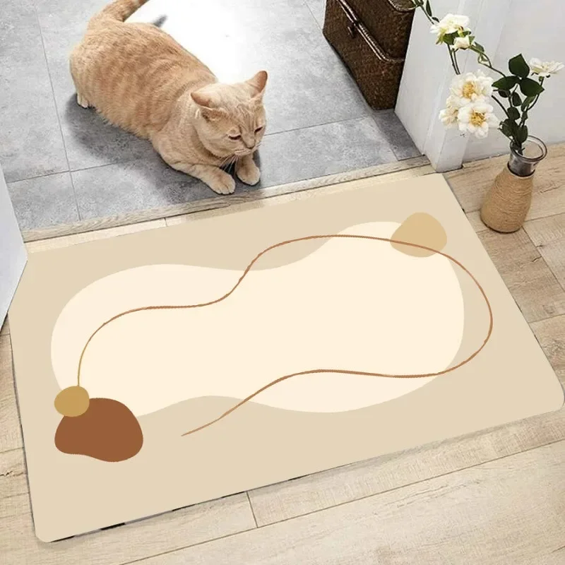 

Diatom mud bathroom absorbent floor mat Diatom mud non-slip washable quick-drying simple bathroom carpet