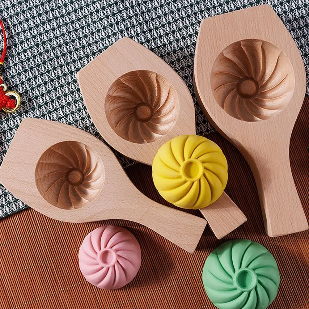 

Premium Solid Wood Wood Baozi Mold Manual Deepening Steamed Bread Mold Non-stick Easy To Clean Steamed Stuffed Bun Tool Baking