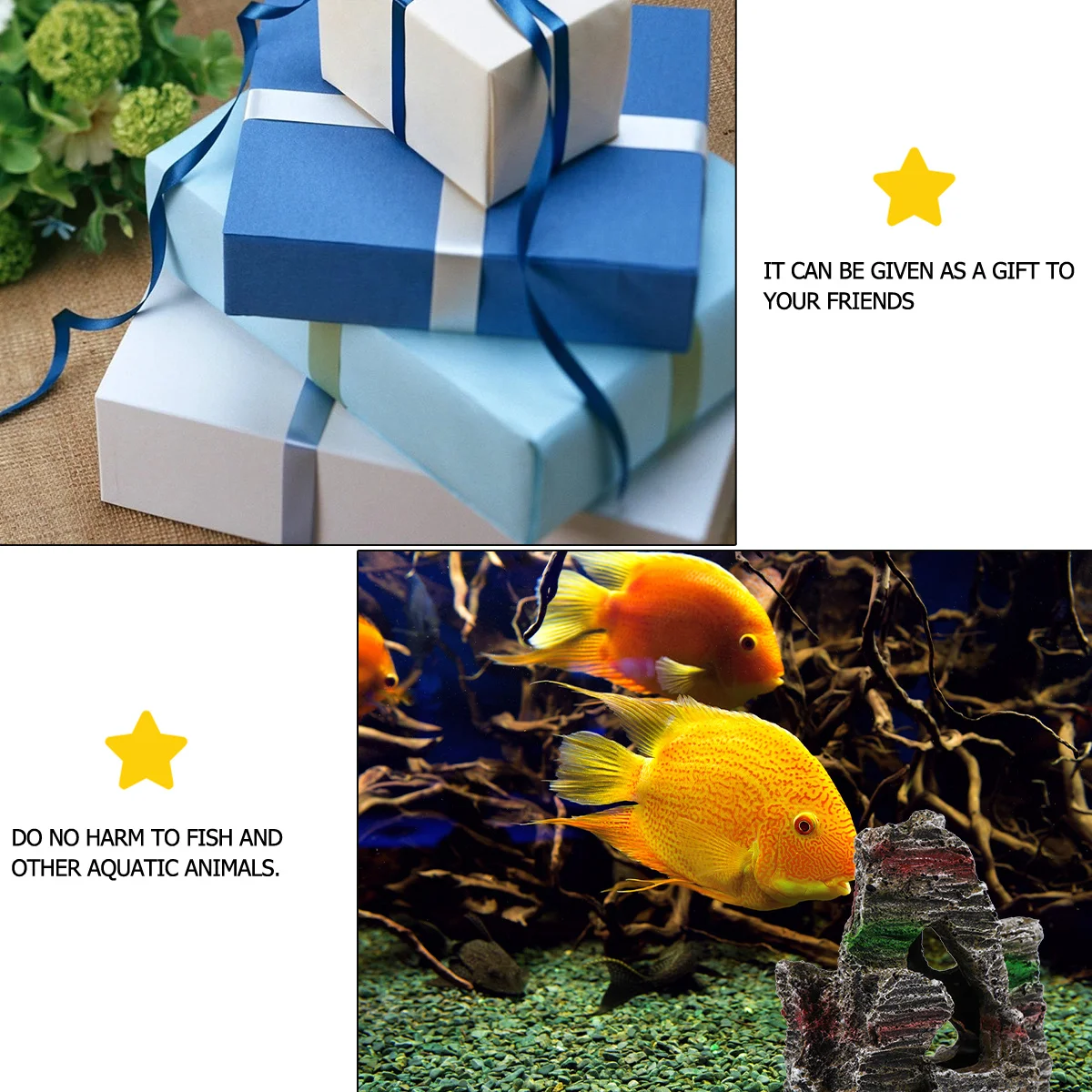 

Creative Aquarium Decoration Resin Artificial Hill Fish Tank Ornament Natural Lifelike Landscaping Fish Tank Decor Saltwater