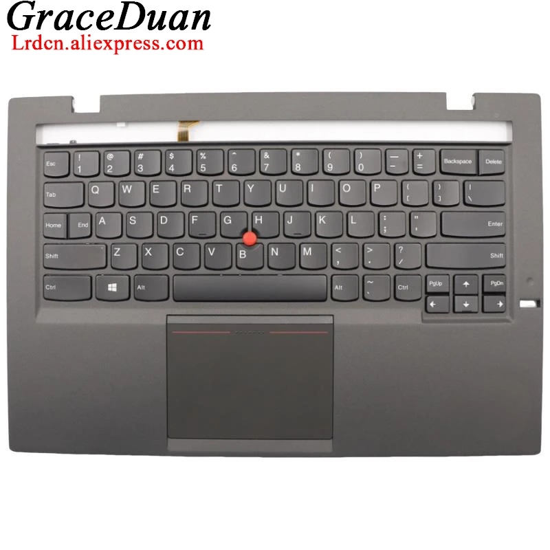 

US English Black Keyboard Upper Case Palmrest Shell Cover For Lenovo Thinkpad X1 Carbon 2nd Gen2 G2 04X5570 04X6525 04X6555 04X6