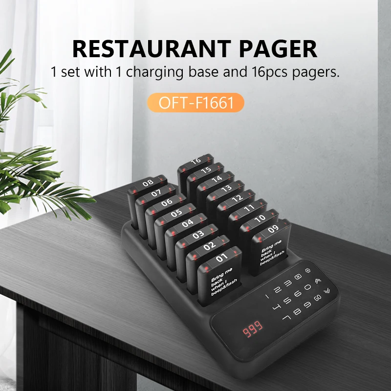 Restaurant Pager System Wireless Call System Watch Pager Call Button For Restaurant Servers