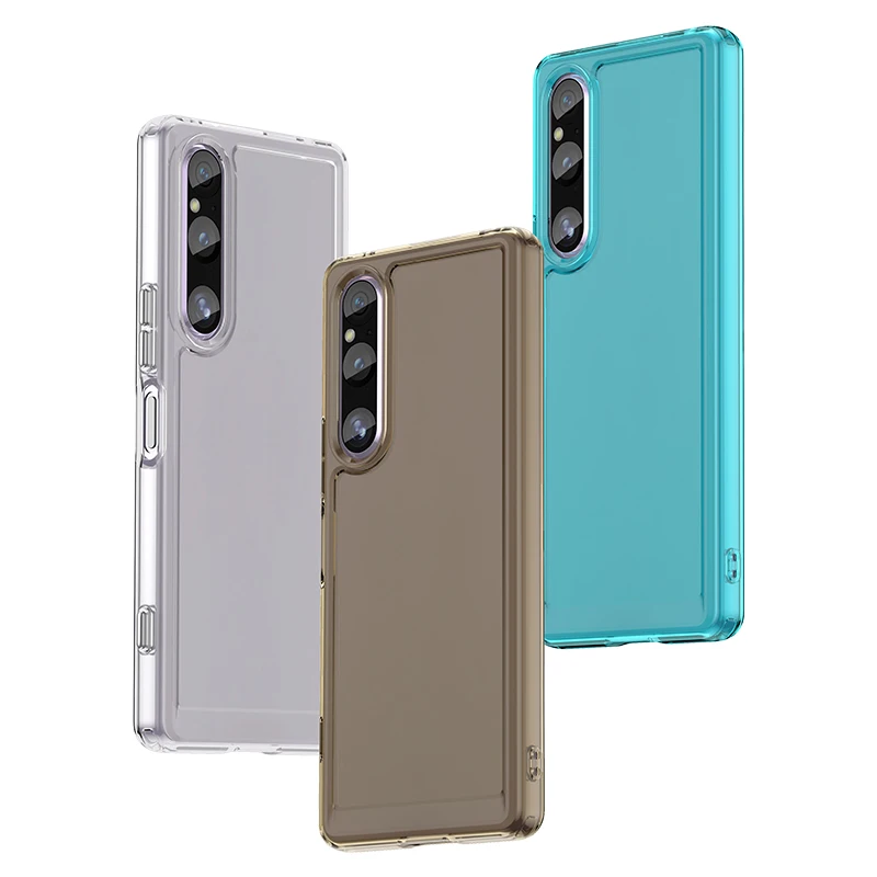 Candy Shockproof Silicone Bumper Phone Case For  SONY Xperia 1 V 10V Soft cases