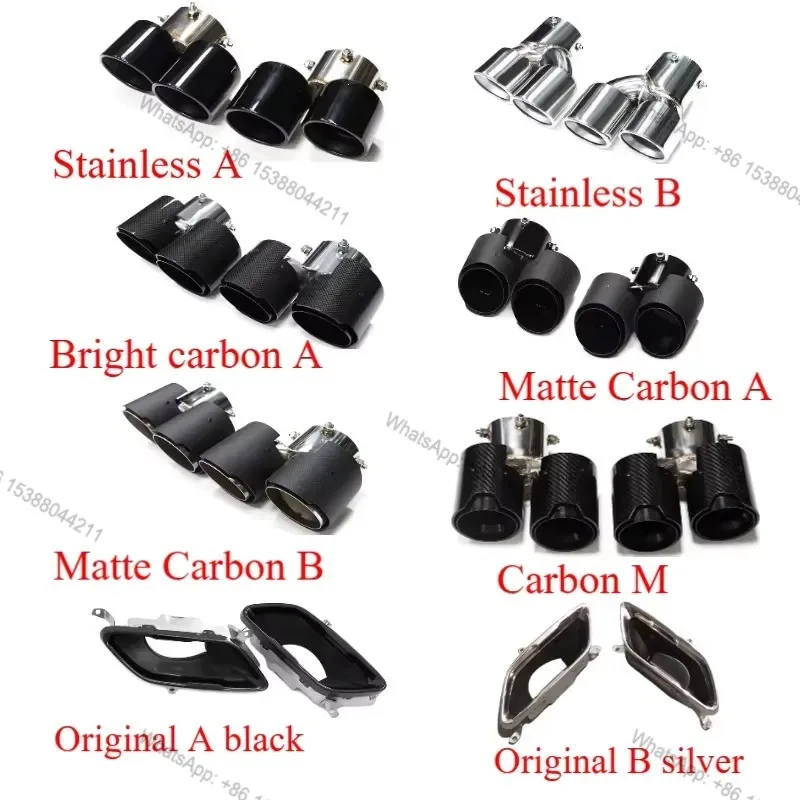 Hot Sale SYPES Car Exhaust Pipe for G14 G15 G16 840i 850i Upgrade M Performance Stainless Carbon Fiber Exhaust Tip SYstem