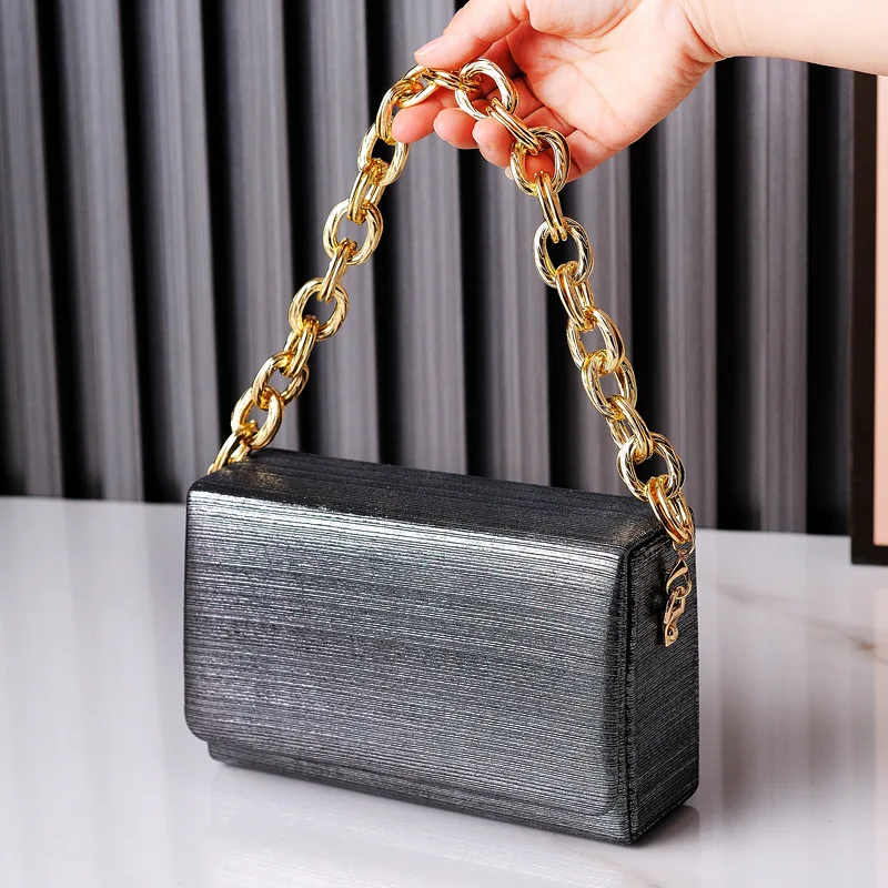 Simple Design Small Square Bag Fashion Chain Evening Dress Bag Versatile High Quality Women Bag Shoulder Bag