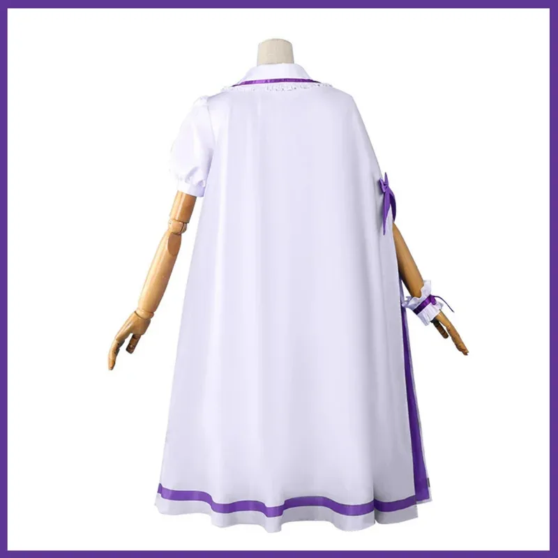 Аниме Maebashi Witches Azusa Niisato Косплей Костюм Белый Фиолетовый Плащ Платье Лолита Парик Женщина Сексуальный Милый Костюм Для Дня Рождения 2 '2'
