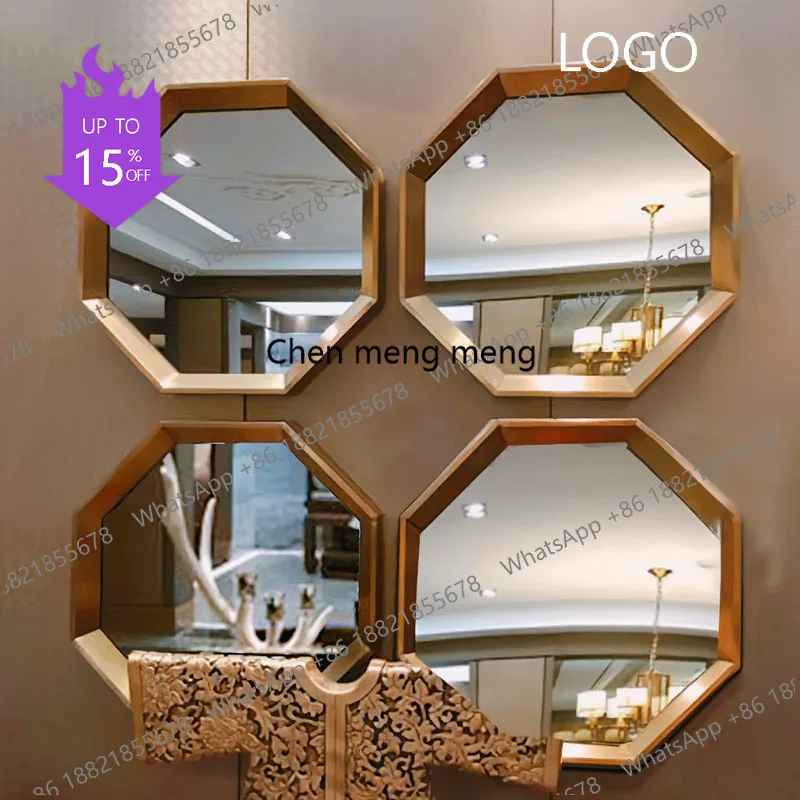 Q181 American wall decorative mirror dining room background wall wall hanging Chinese creative dining side living room enigma mi