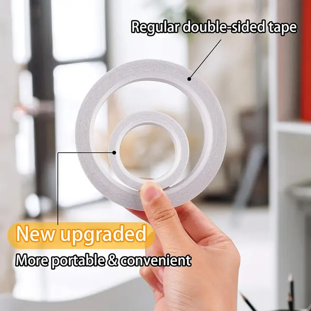 8/800m Double Sided Tape Ultra-thin White Strong Sticky Tapes Stickers Super Adhesive Tape Strips for Home Office Supplies 4