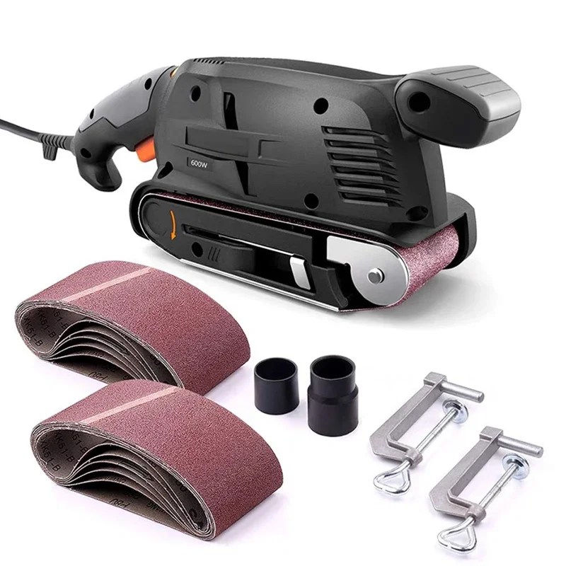 

Adjustable Speed for 600W Wood Electric Belt Machine Electric Sander Woodworking Polishing Machine with Transmission Belt