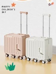 2024 Newest Design Children Luggage Sitting and Riding Mini 20 Inch Travel Boarding Suitcase Six Wheels With Folding Foot Pedal