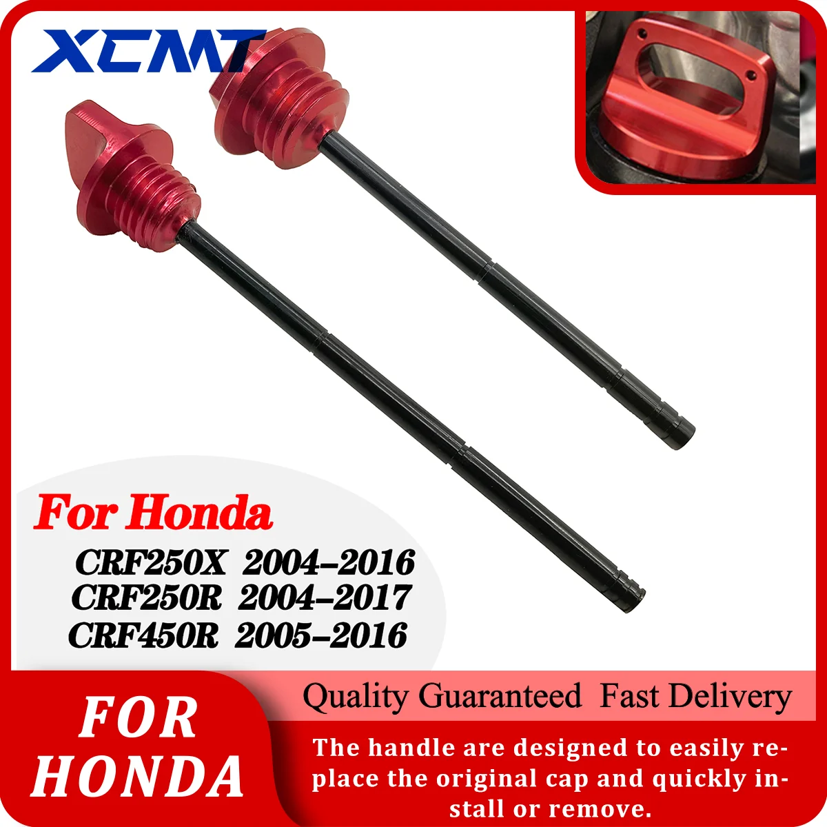 

Motorcycle Red Aluminum Oil Dipstick Gauge Plugs For HONDA CRF250X CRF250R CRF450R CRF 250X 250R 450R Enduro Dirt Pit Bike