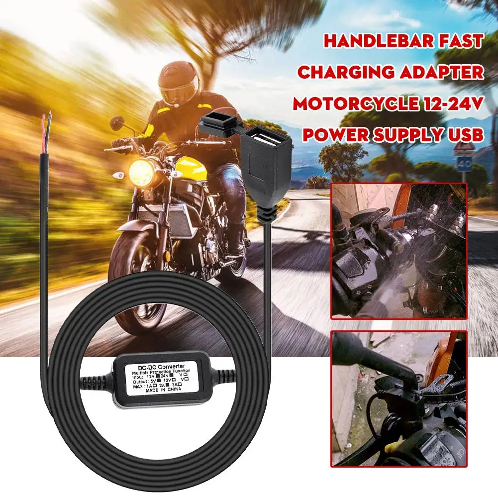 Motorcycle/electric Vehicle Mobile Phone Charger USB Waterproof Fast Charging Cover 12-24V USB Charging/super Power Qc3.0 F S3Q2