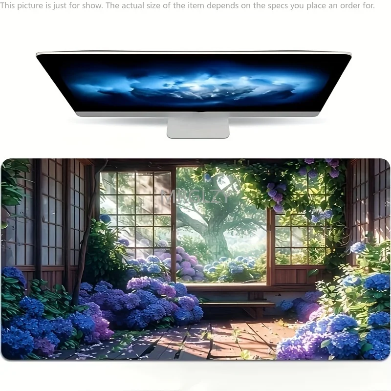 لوحة ماوس كوخ زهرية كبيرة الحجم قاعدة مطاطية مضادة للانزلاق ملحقات مكتب الكمبيوتر لوحة ماوس للمكتب والألعاب حصيرة لوحة المفاتيح ديكور البساط #2