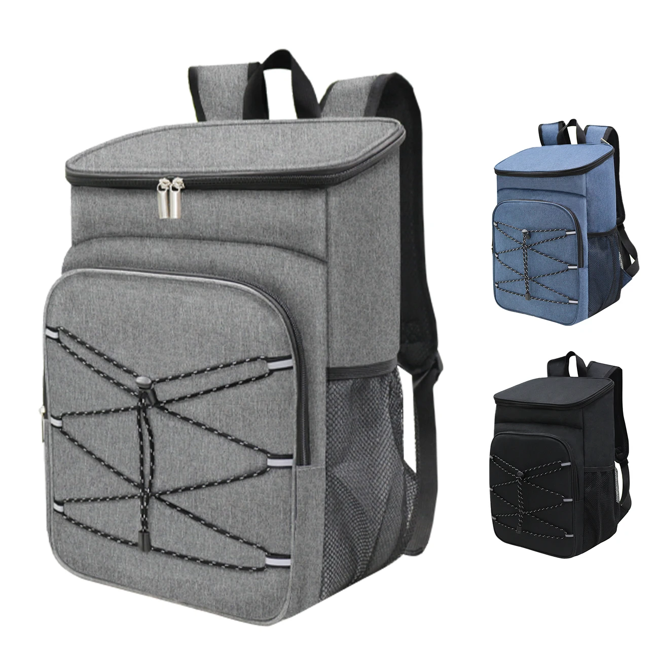 

Портативная термосумка для обеда, прочный утолщенный водонепроницаемый холодильник, изолированный чехол для льда, кемпинг, Оксфорд, коробка для еды, рюкзаки для ужина