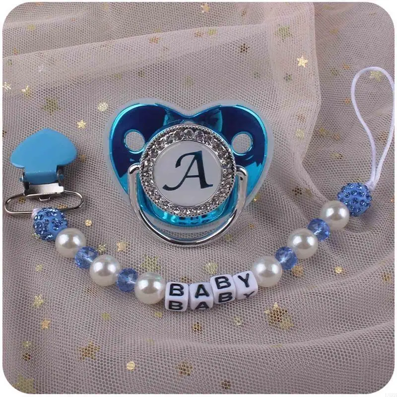 الطفل سيليكون الحلمة مصاصة سلسلة كليب كريستال الراين مصاصة عضاضة L8RB #2