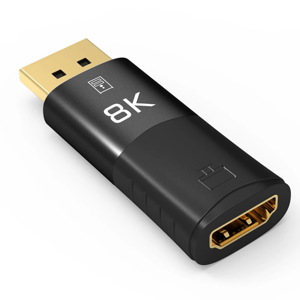 AY14 -8K Displayport To -Compatible Adapter Converter 8K/60Hz 4K/120Hz Male For MINI DP To Female HD TV Cable Video Adapter