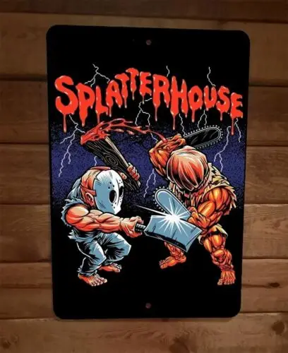 1 pcs,Splatterhouse Art 8x12 Metal Wall Sign Arcade Video Game