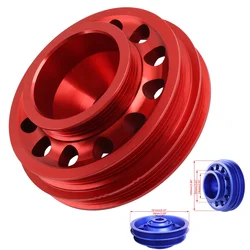 Racing Car Light Weight Aluminum Crank Crankshaft Pulley For 1992-1995 Honda Civic SOHC D16 Red Blue