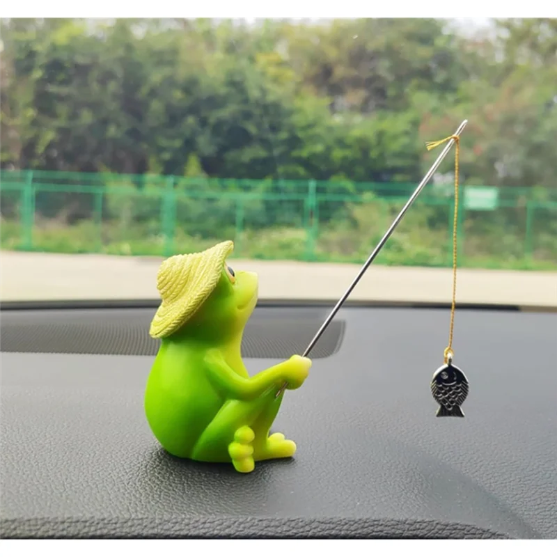 

Cute Fishing-Themed Car For Dashboard Accessories, Fun For Dash Ornaments For Anglers, Home Garden Decor Items