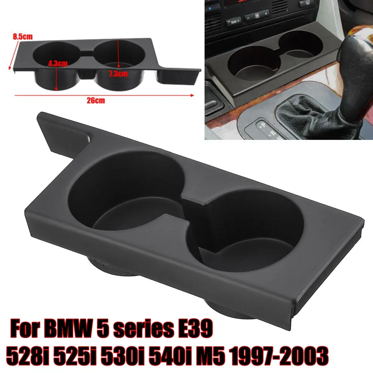 Front Car Cup Holder Water Cup Drink Bottle Can Car Drink Holder Fit For BMW 5-Series 1997-2003 E39 525i 528i 530i 540i M5