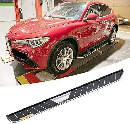 Fits for Alfa Romeo Stelvio 2018-2020 Running Board Side Step Pedals Nerf Bar