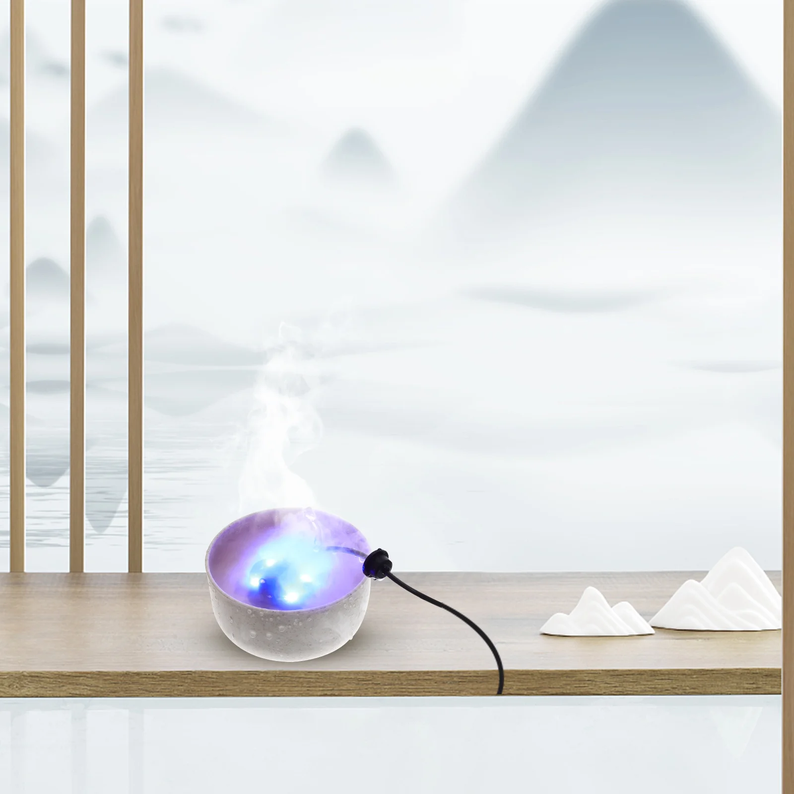 

Mini Fog Maker Led Humidifier For Bonsai Rockery Fountain Pond Aquarium Sprayer Landscape Mist Machine Fish Tank Accessory