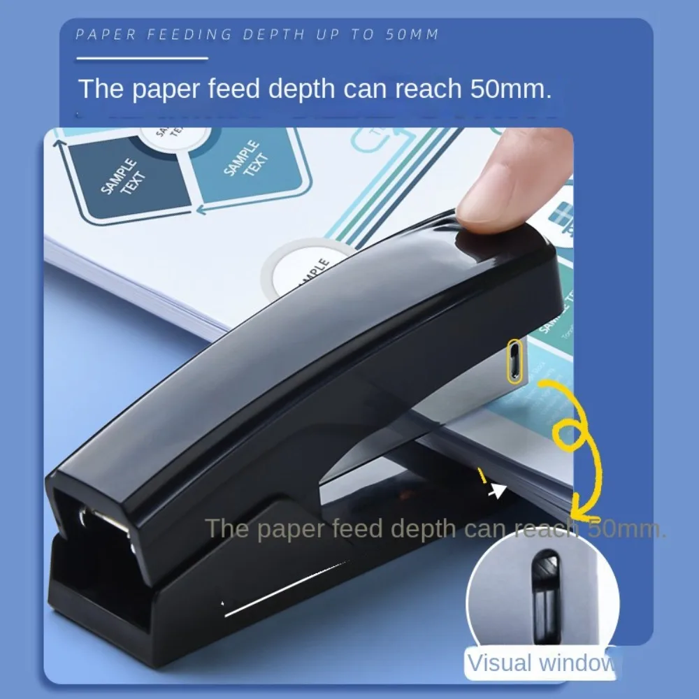Stapling Tools Labor-Saving Stapler Portable Metal Paper Stapling Machine Grey/Black Hand Tools Staplers for Desk