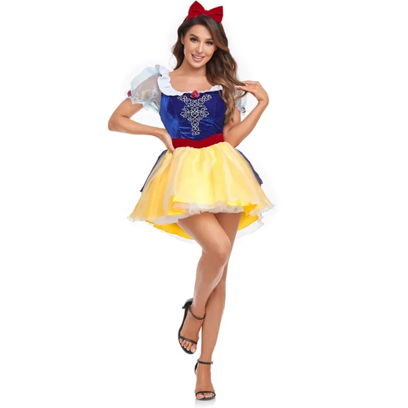 Halloween Purim Anime Anna Elsa Cinderella Peach Belle Schneewittchen Arora Prinzessin Cosplay Kostüm Maskerade Königin Kostüm