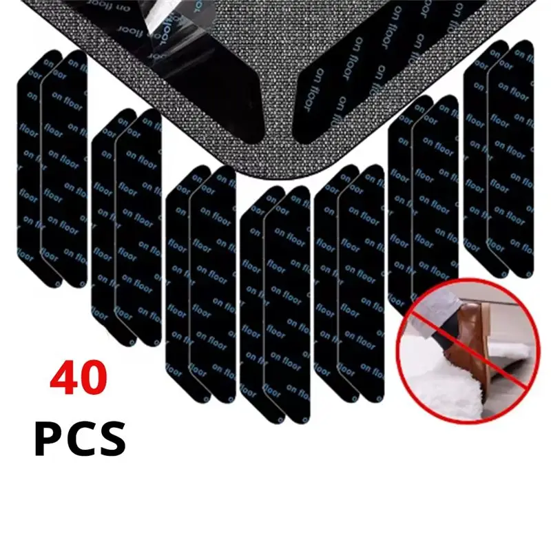 Carpet Non-Slip Sticker Reusable Washable Anti Curling Carpet Patch Fixed Stickers Floor Rug Mat Tape Gripper Corner Pad