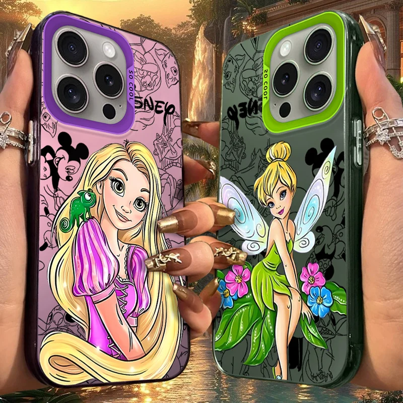 

Rapunzel Jasmine Frosted Case for iPhone 16 E 15 Pro Max 14 Plus 13 12 Mini 11 Pro Max XS X 8 7 SE Acrylic Silicone Hard Cover