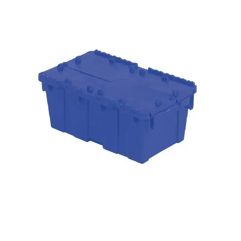 

Attached Lid Container, 5.23 gal, 19 3/4 in L, 11 3/4 in W, 7 1/4 in H, Blue, Plastic, Metal Hinge